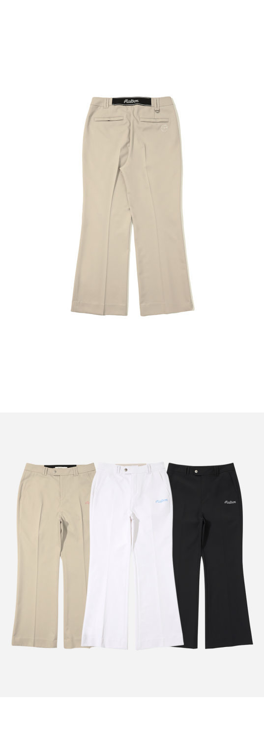 MALBON GOLF Ladies New Trousers Elastic Waist Button Belt Outdoor Sports Slim-Fitting Bell-Bottom Pants · v2