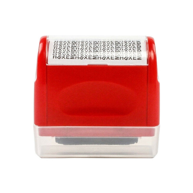 Identity Theft Prevention Stamp Identity Guard Roller Stamp Wide Rolling Security Stamp 6X6X3cm
