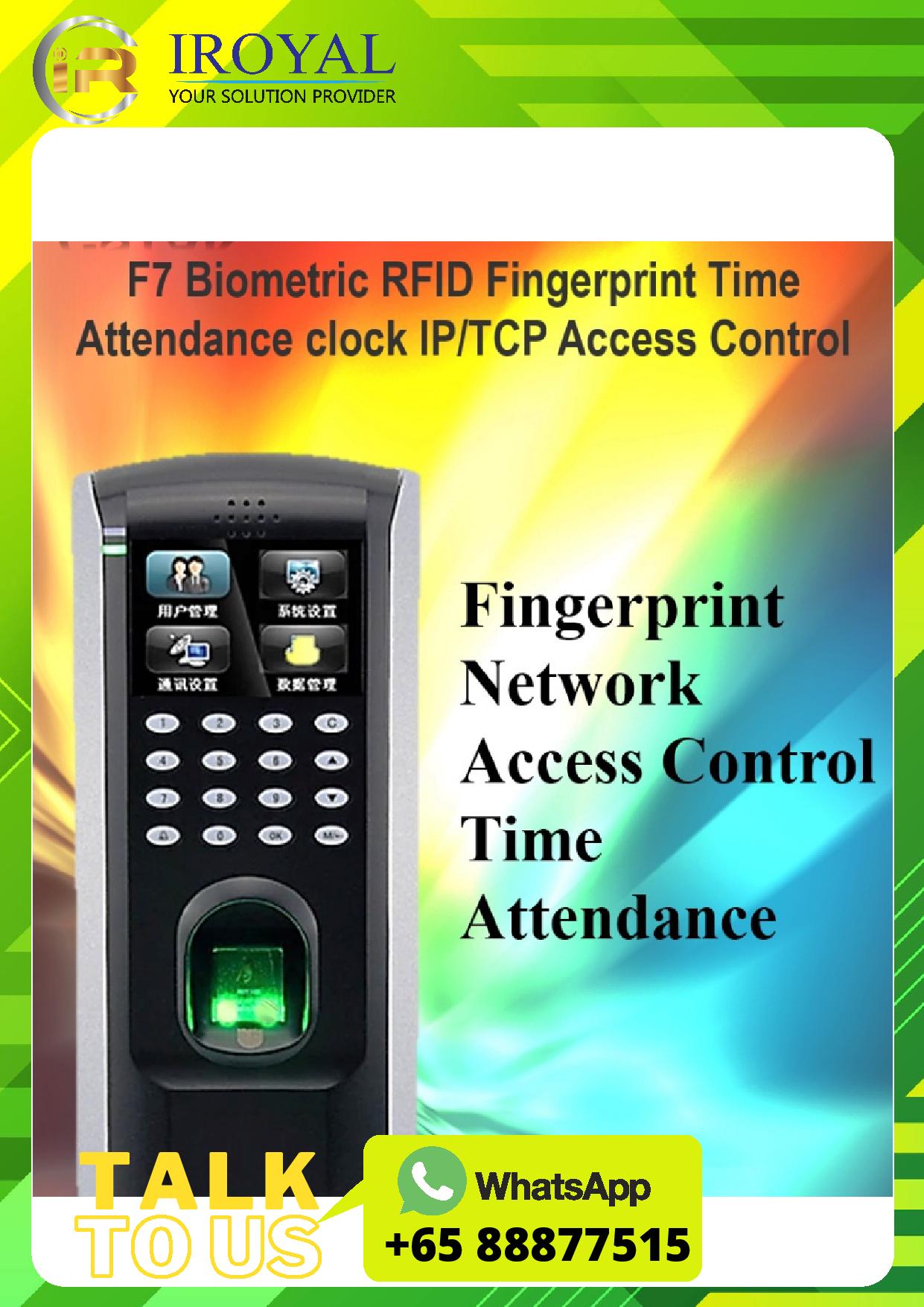 F7 Plus Fingerprint Network Access Control Time Attendance Door Access INSTALLATION PACKAGE 