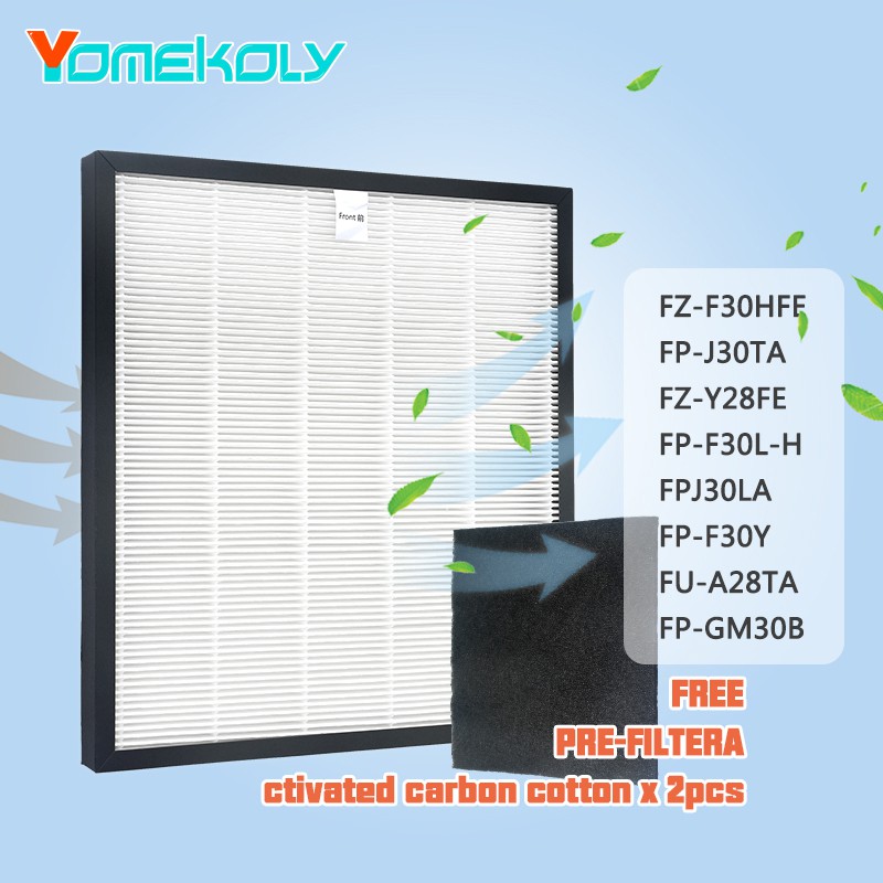 Tấm lọc không khí hepa cho sharp fz-f30hfe fp-j30ta fp-f30l-h fpj30la fu-a28ta fpf30lh fpgm30lb fpjm30lb fzf30hfe
