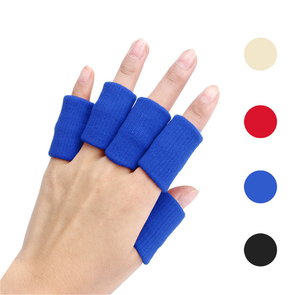 PENTU อุปกรณ์เสริมกลางแจ้ง10ชิ้น/เซ็ตยืดหยุ่นถุงมือบาสเกตบอล Finger Protector ที่รองรับนิ้วโรคข้ออักเสบกีฬา Aid แขน