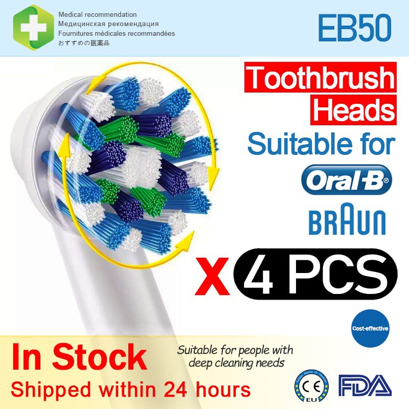 Replacement toothbrush heads for oral b heads compatible with braun electric pro series/vitality smart series genius serie