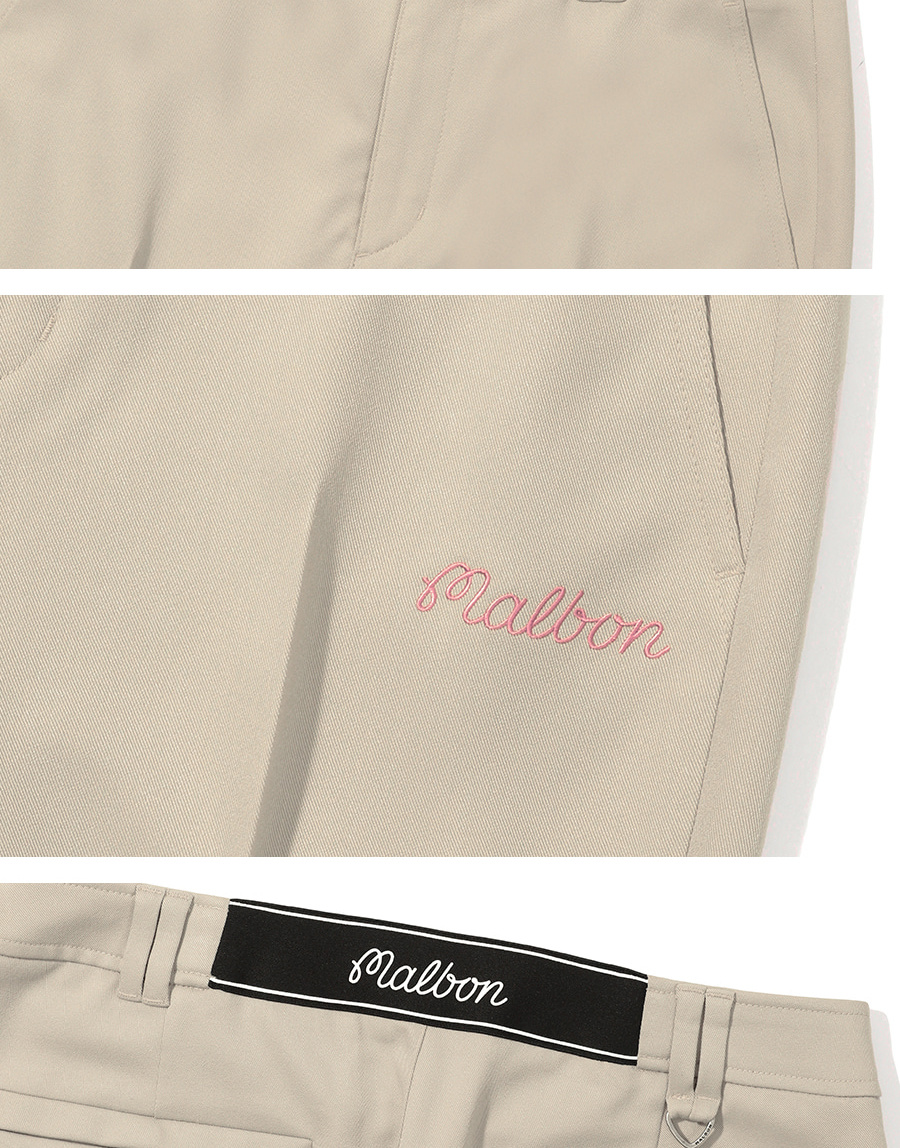 MALBON GOLF Ladies New Trousers Elastic Waist Button Belt Outdoor Sports Slim-Fitting Bell-Bottom Pants · v2