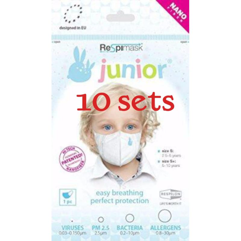 Buy 10 Respilon Nano Membrane Face Mask for Children S+, 5 to 10 years old Singapore