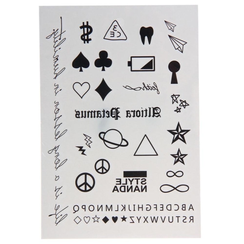 Buy 3D Individuality Design Waterproof Temporary Tattoo Stickers (BLACK) - intl Singapore