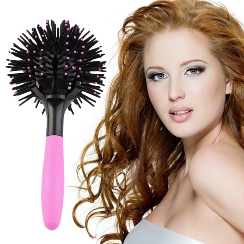 Buy 3D Round Hair Brushes Comb Salon make up 360 degree Ball Styling Tools Magic Detangling Hairbrush Heat Resistant Hair Comb - intl Singapore