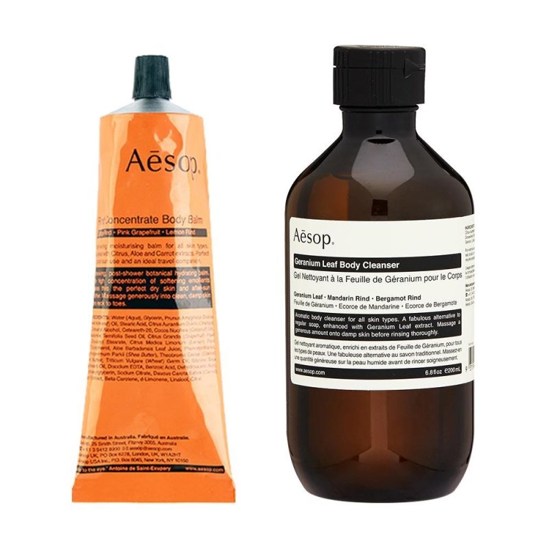 Buy Aesop Rind Concentrate Body Balm 4oz,120ml + Geranium Leaf Body Cleanser 200ml - intl Singapore
