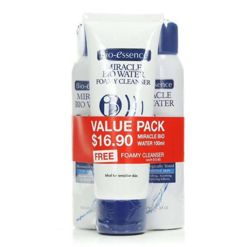 Buy Bio-essence Miracle Bio Water Pack (Miracle Water 2btls 100ml + Foamy Cleanser 100ml ) Singapore