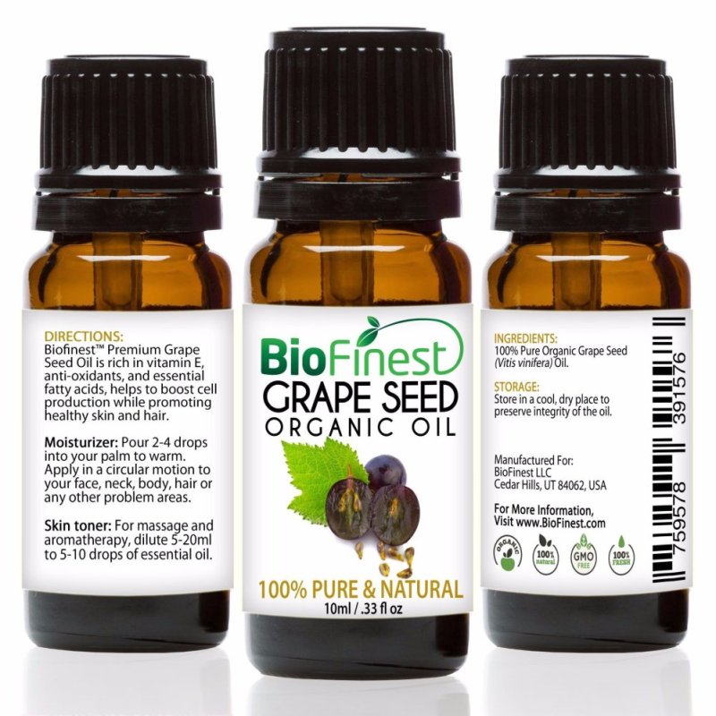 Buy Biofinest Grapeseed Organic Oil (100% Pure Organic Carrier Oil) 10ml Singapore