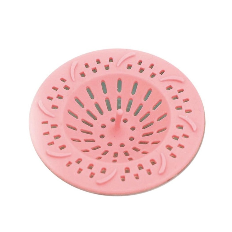 Buy Cyber TOP SALE Silicone Sink Sewer Floor Drain Cover Hair Catcher Filter Bathroom Strainer( Pink ) - intl Singapore
