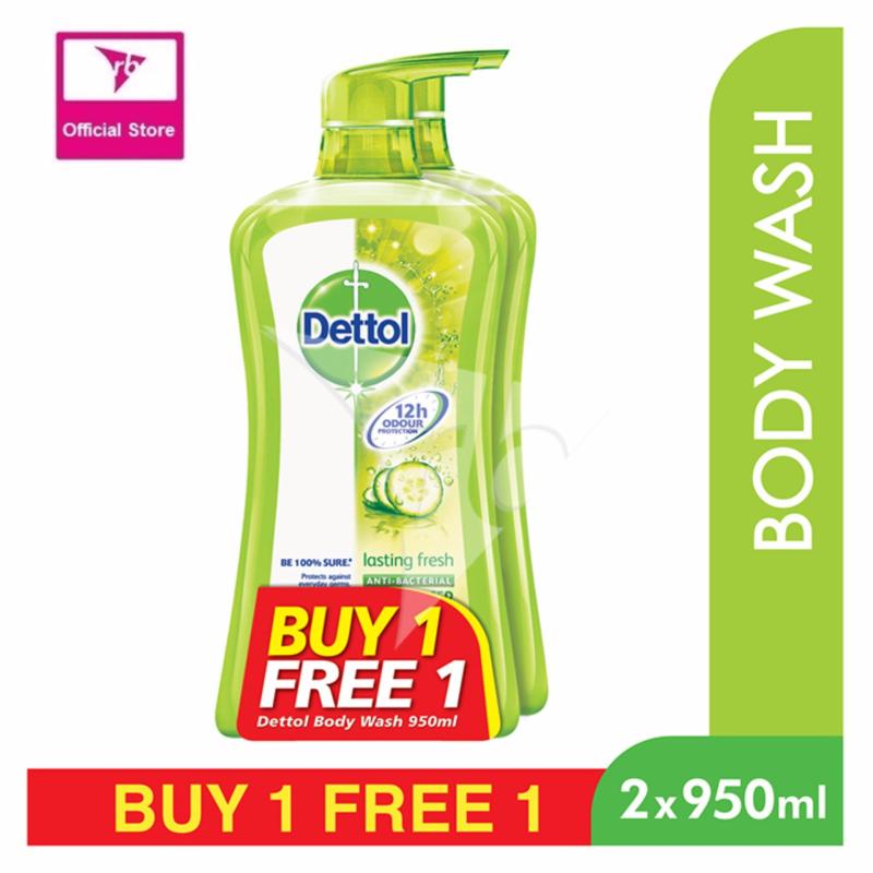 Buy Dettol Anti-Bacterial Shower Gel Lasting Fresh 950ML BOGOF Singapore