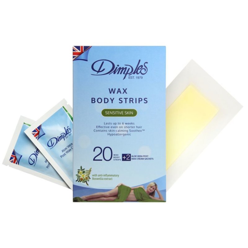 Buy Dimples Wax Body Strips (20) for Sensitive Skin Singapore