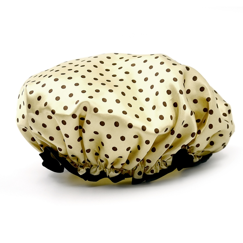 Buy EVA Polka Dot Pattern Waterproof Double Layers Elastic Band Hair
Bath Cap Shower Hat Light Coffee (Intl) Singapore