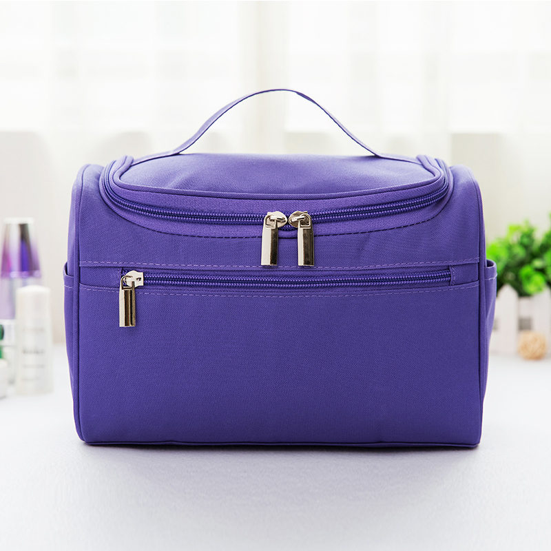 Buy Fashion solid color portable cosmetic bag travel wash bag Singapore