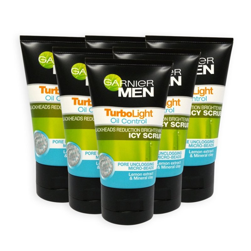 Buy Garnier MEN Blackhead Reduction Brightening Icy Scrub 100ml x 6 Tubes - 9204 Singapore