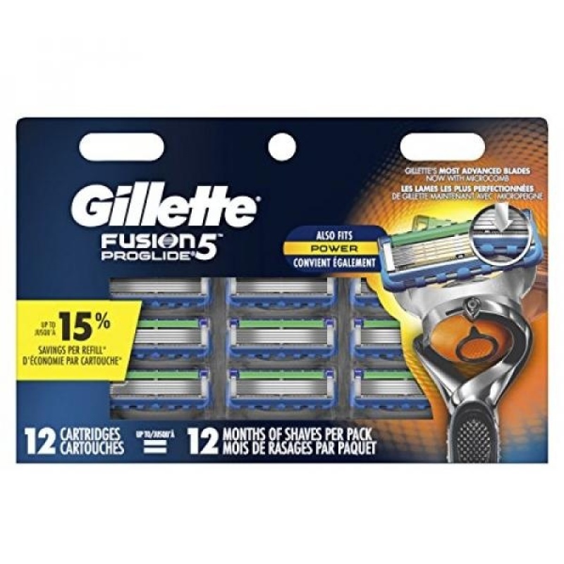 Buy Gillette Fusion 5 Proglide 12 Refills Mens Razor Blades, 1 Count - intl Singapore