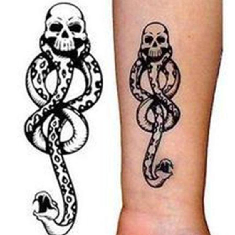 Buy Harry Potter Death Eater Patterns Temporary Tattoo Waterproof Stickers Men/Women Singapore