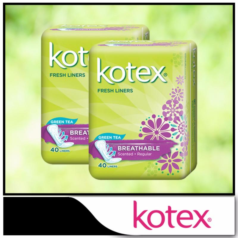 Buy Kotex Fresh Liners Breathable Regular Scented 40pcs x 2 packs Singapore