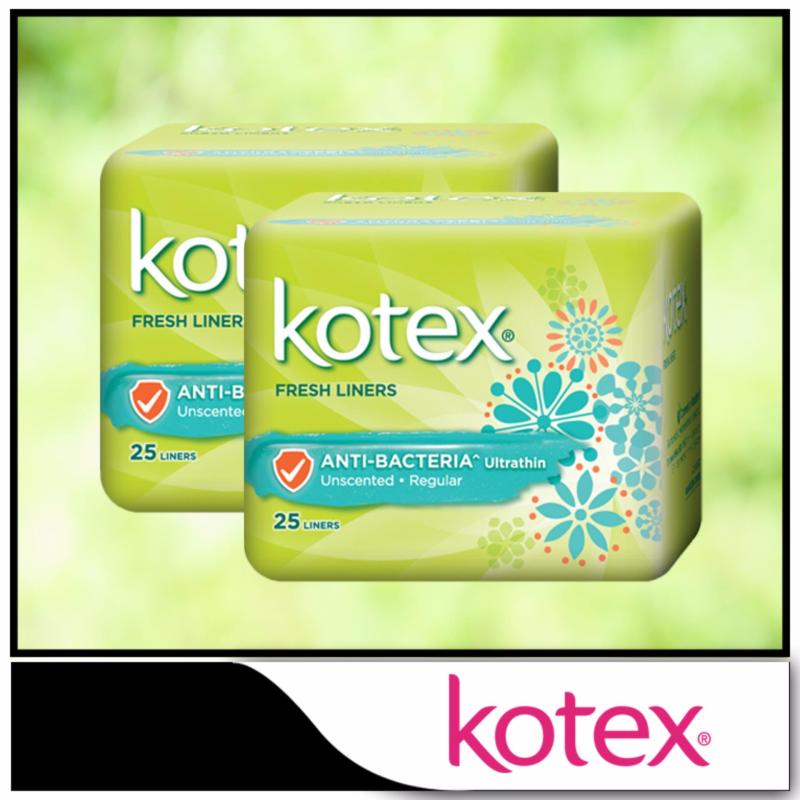 Buy Kotex Fresh Liners Ultrathin Anti-Bacteria 25pcs x 2 packs Singapore