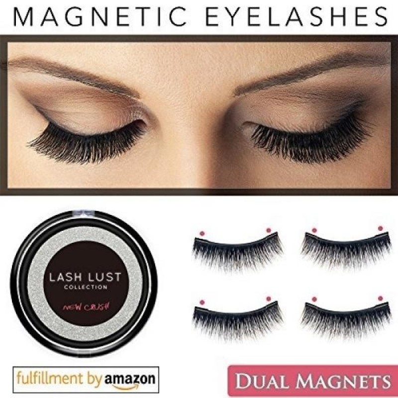 Buy LashLust False Magnetic Eyelashes Premium Set (4 Pcs). Dual Magnets, No Glue, Magic 3D Fake Lashes Extension. Ultra Soft, Natural Look and Handmade. Long and Thick. One Two Cosmetics Cruelty Free - intl Singapore