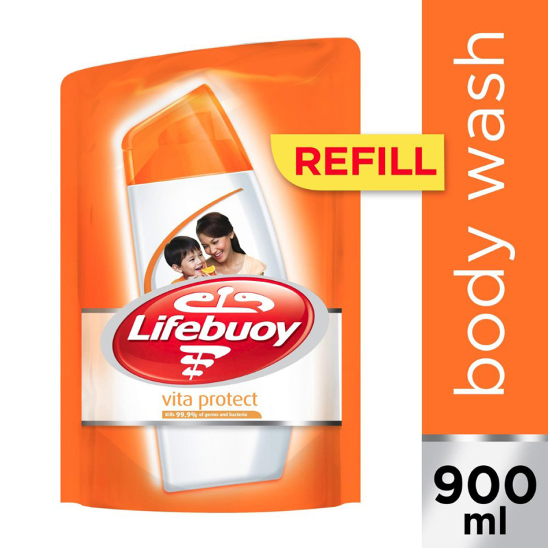 Buy Lifebuoy VitaProtect Anti-bacterial Body Wash Refill 900ml Singapore