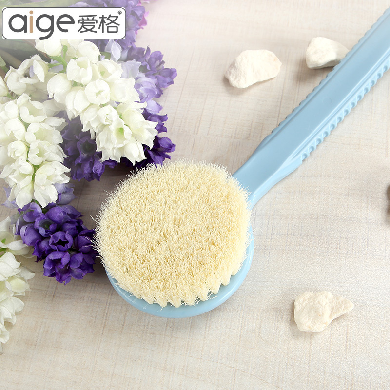 Buy Love grid long handle shower brush cuozao towel Singapore