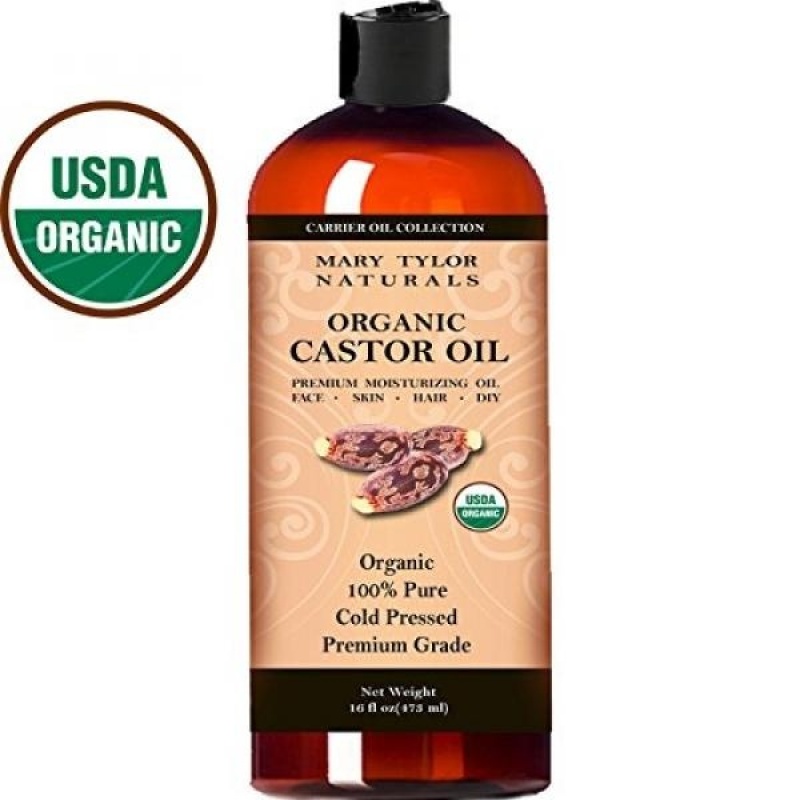 Buy Mary Tylor Naturals Organic Castor Oil 16 oz, USDA Certified Organic, Cold Pressed, Unrefined, Premium Grade, Great for Hair Growth, Eyelashes, Eyebrows, Amazing Moisturizer for Skin and Hair - intl Singapore