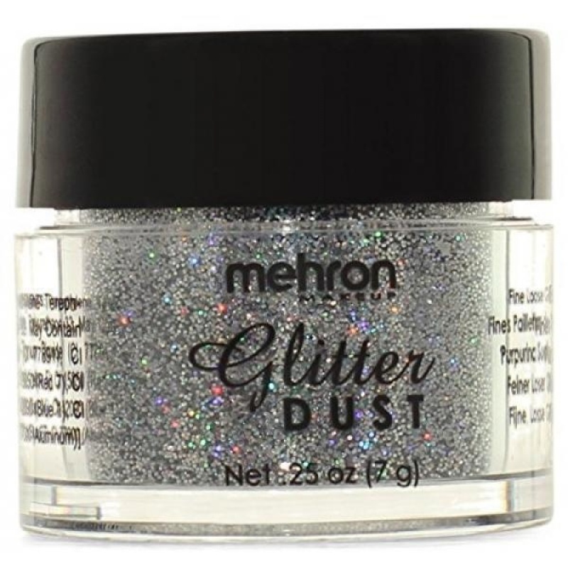 Buy Mehron Makeup Glitter Dust Face & Body Paint, HOLOGRAPHIC SILVER- .25oz - intl Singapore