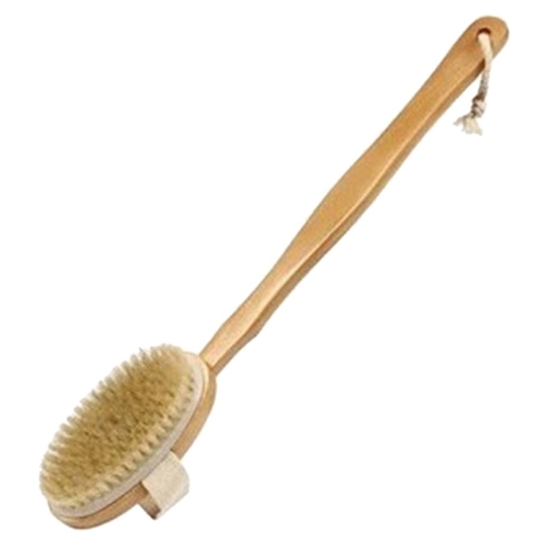 Buy Natural Wooden Bath Shower Body Back Brush Spa Scrubber Gift - intl Singapore