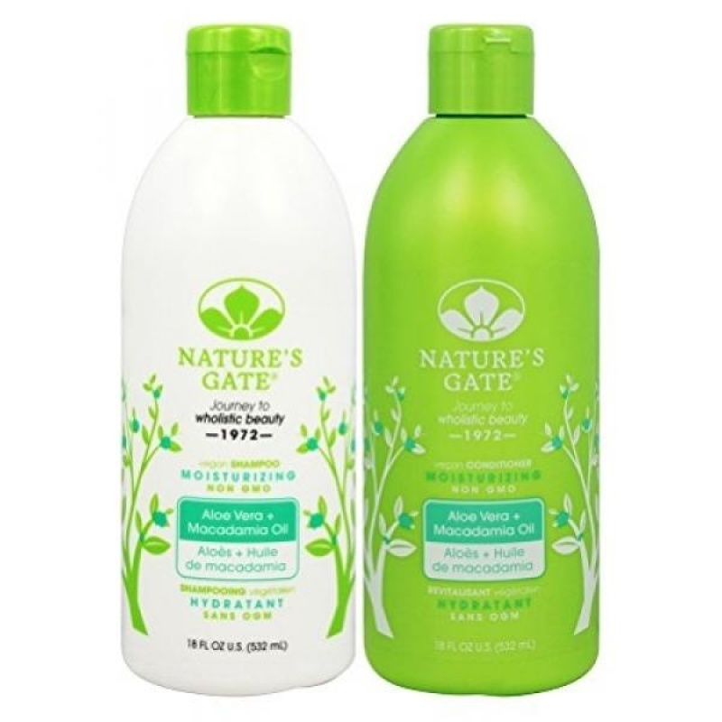 Buy Natures Gate Aloe Vera Moisturizing for Normal to Dry Hair, Duo Set Shampoo & Conditioner, 18 Oz Each Bottle - intl Singapore