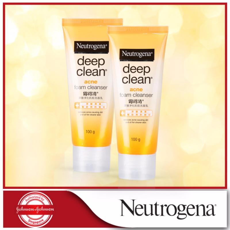 Buy Neutrogena Deep Clean Acne Foam Cleanser 100g x 2 Singapore