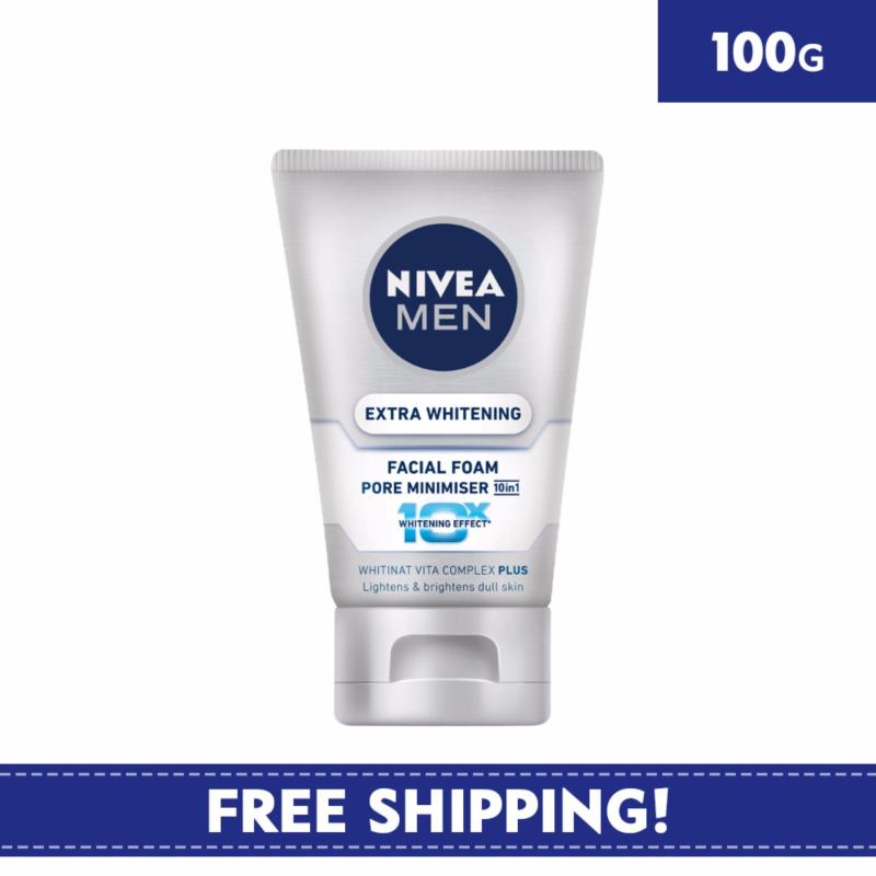 Buy Nivea Face Care for Men Cleanser Extra Whitening Pore Minimiser Facial Foam 100g Singapore