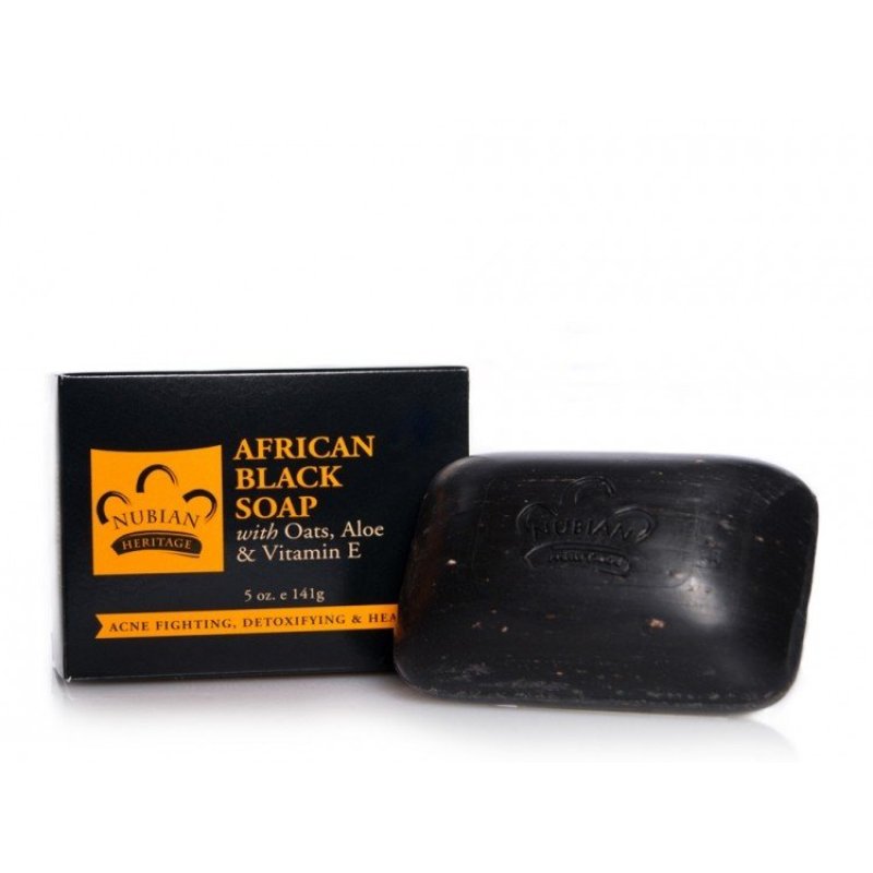 Buy Nubian Heritage African Black Soap Bar for Acne/blemish skin Singapore