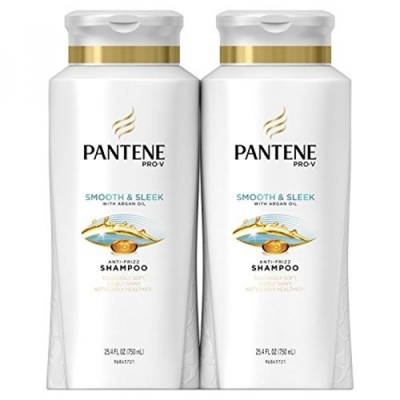 Buy Pantene Pro-V Smooth and Sleek Shampoo, 25.4 Fluid Ounces (Pack of 2) - With Argan Oil - intl Singapore