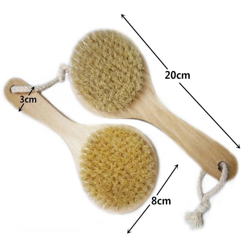 Buy SaiDeng Boar-Bristle Bath Brush Wooden Long Handle And Removable - intl Singapore