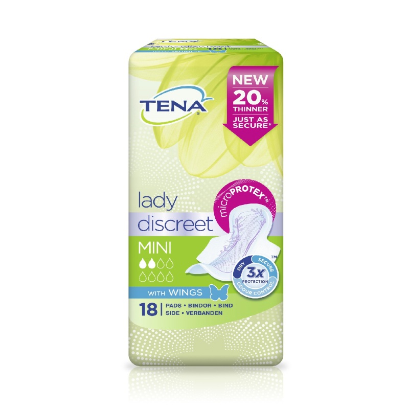 Buy Tena Lady Discreet Mini with Wings 18s Singapore