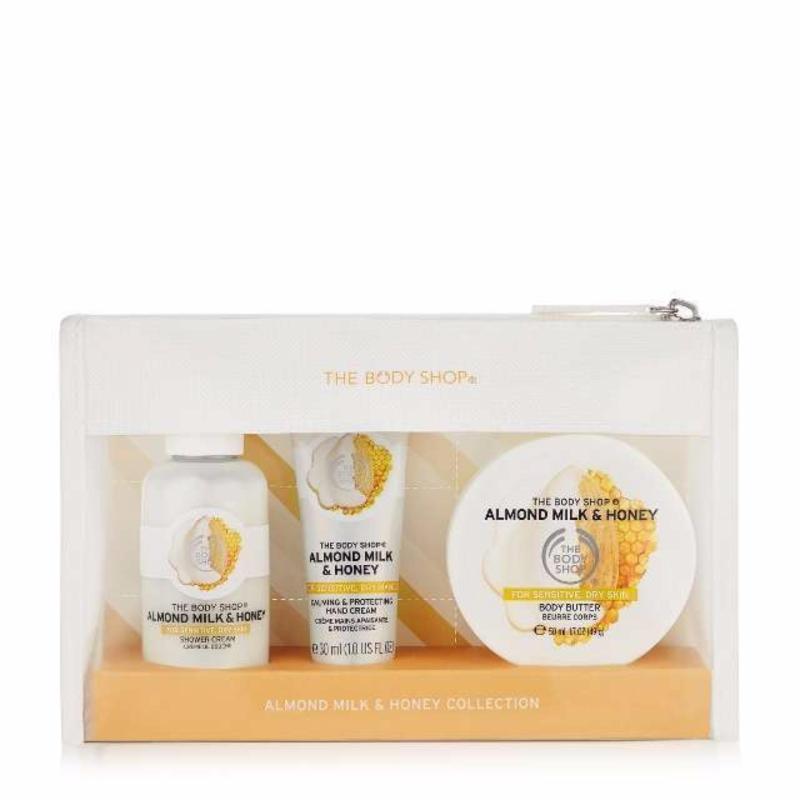 Buy The Body Shop Almond Milk & Honey Beauty Bag Singapore