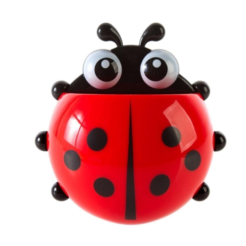 Buy Toprank Cute Ladybug Design Popular Suction Tooth Brush Toothpaste Holder Bathroom Decor - intl Singapore