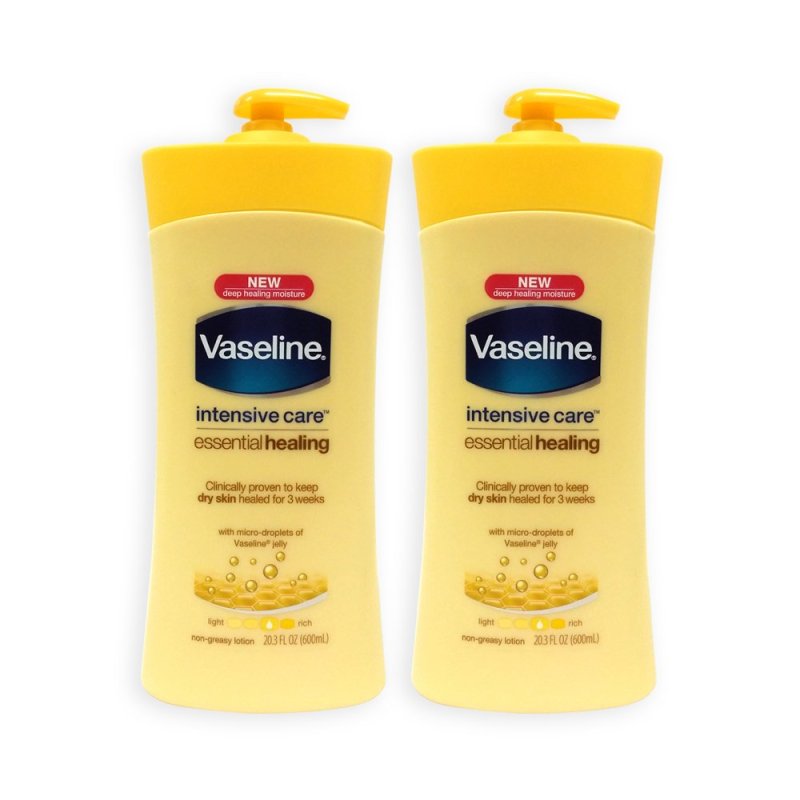 Buy Vaseline Intensive Care Essential Healing Lotion 600ml x 2 Bottles
(USA) - 9004 Singapore
