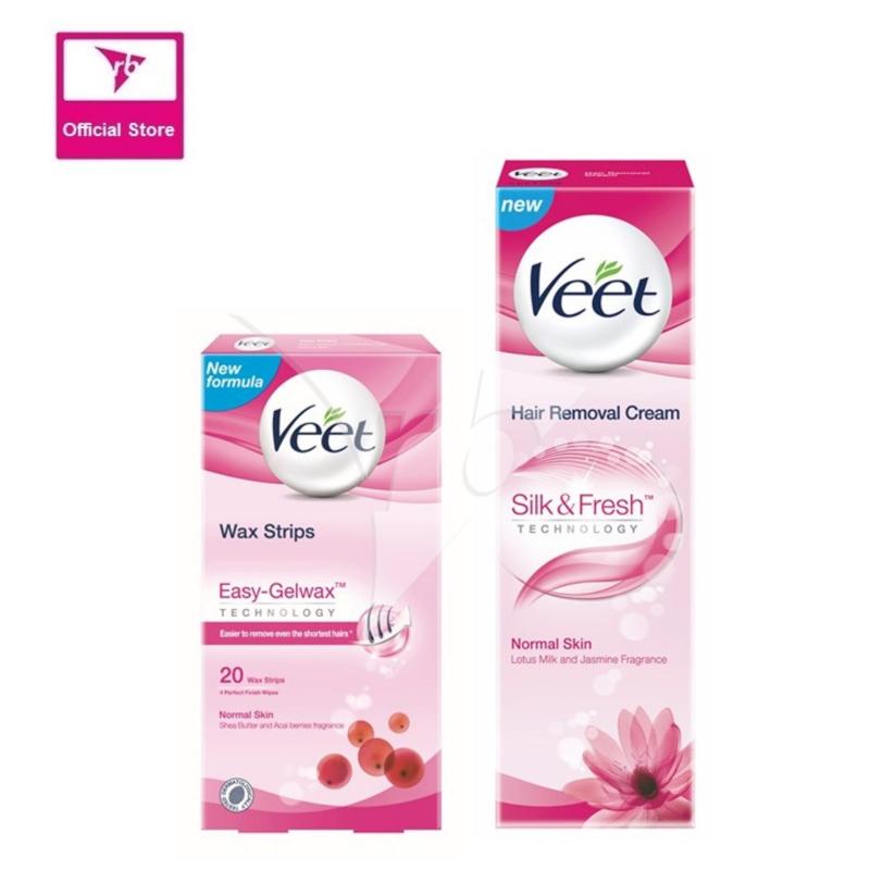 Buy Veet Cream 100ML & Wax Strip 20's For Normal Skin Singapore