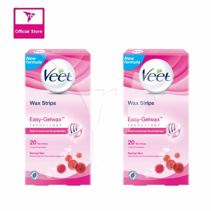 Buy Veet Wax Strips with Easy Grip Dry Skin 20s (Bundle of 2) Singapore