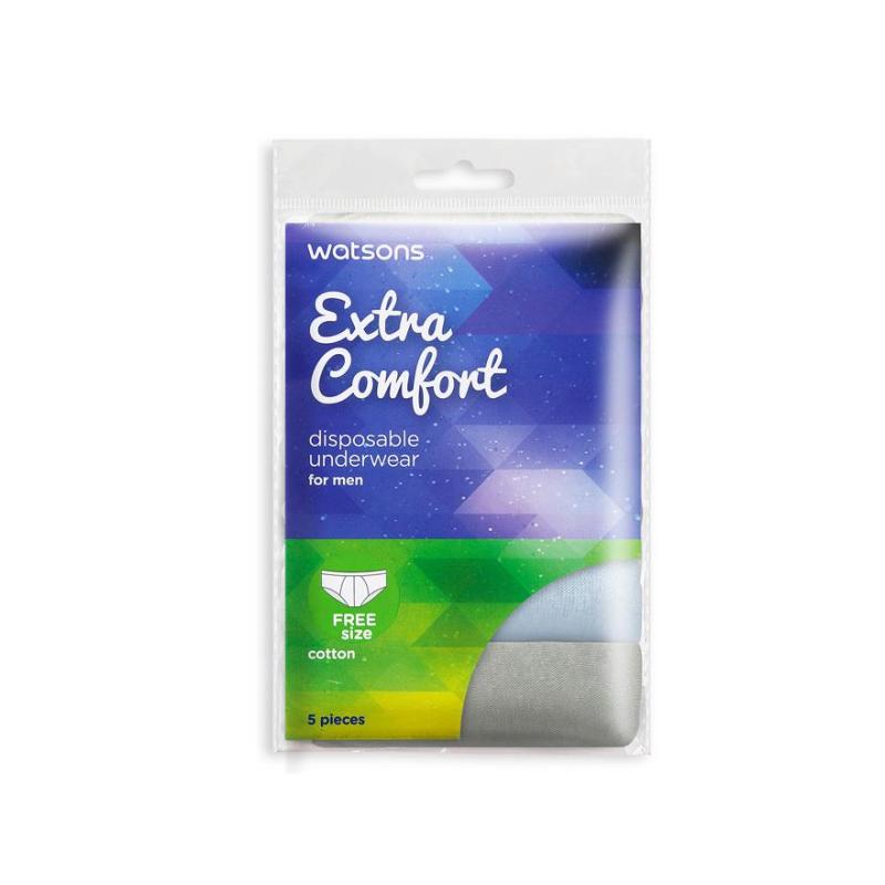Buy WATSONS Disposable Underwear Cotton Men Free Size 5'S Singapore