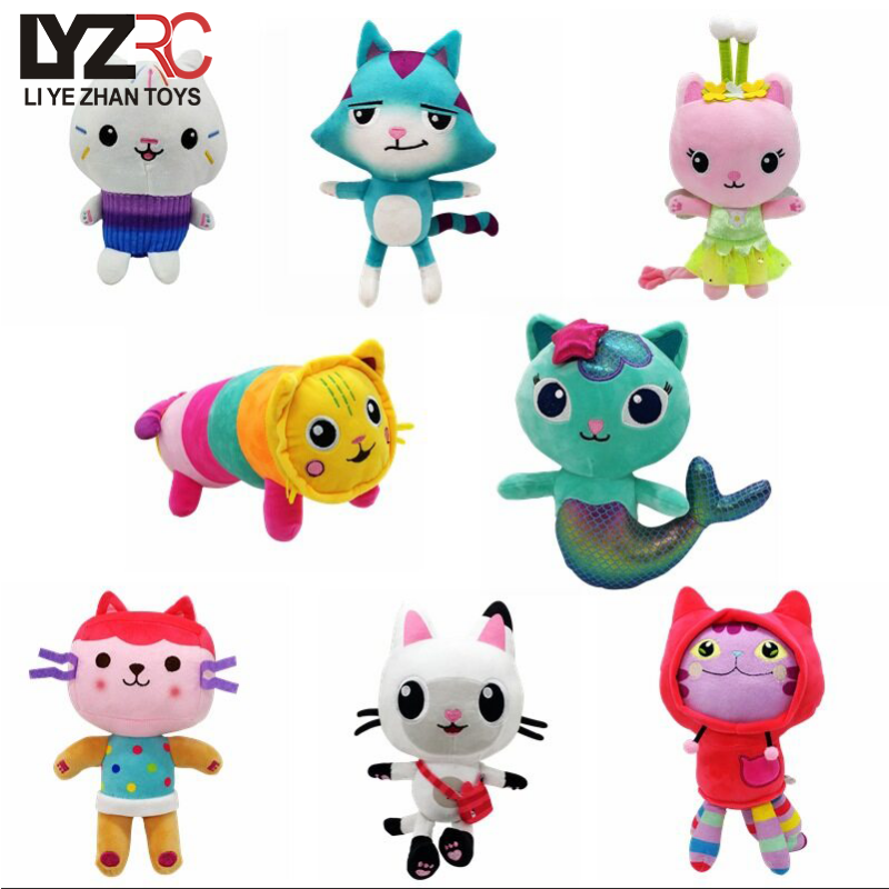 LYZRC New Gabby s Dollhouse Baby House Bear Kitten Plush Toy