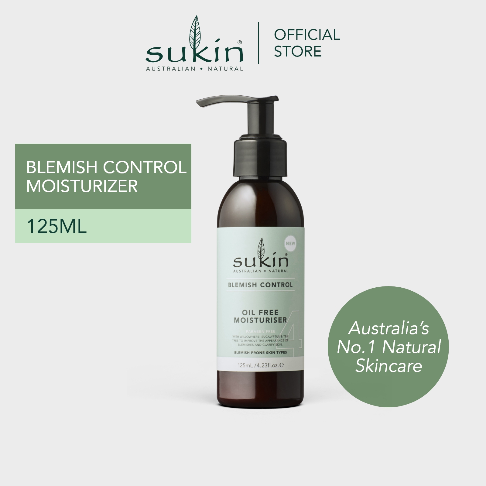 Gambar SUKIN OIL FREE MOISTURISER l BLEMISH CONTROL (125ML)