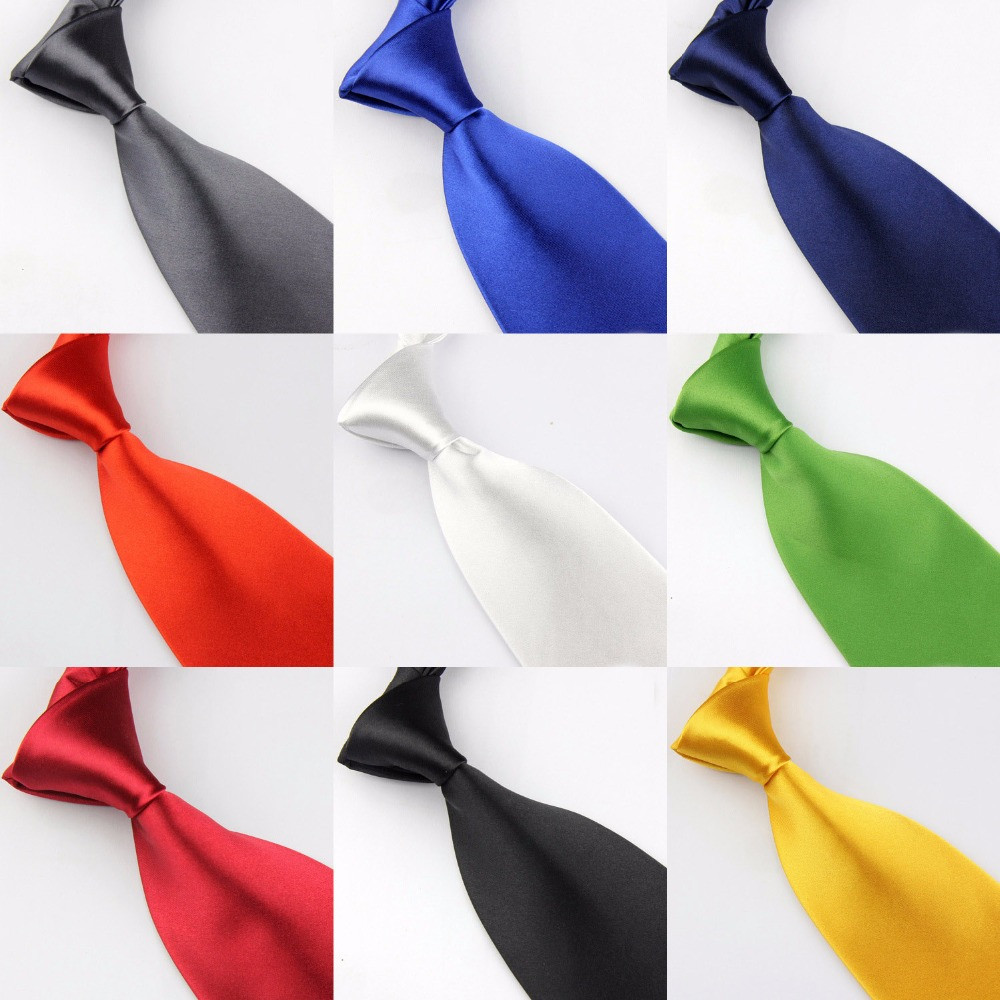 LULU Party Wedding Classic 8cm Width Casual Business Necktie Slim Tie Polyester Solid Color