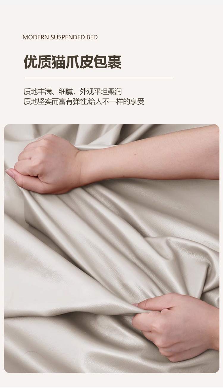 Giường gỗ nguyên khối có ngăn kéo bên hông mở lưu trữ giường cao hiện đại đơn giản giường căn hộ nhỏ tatami