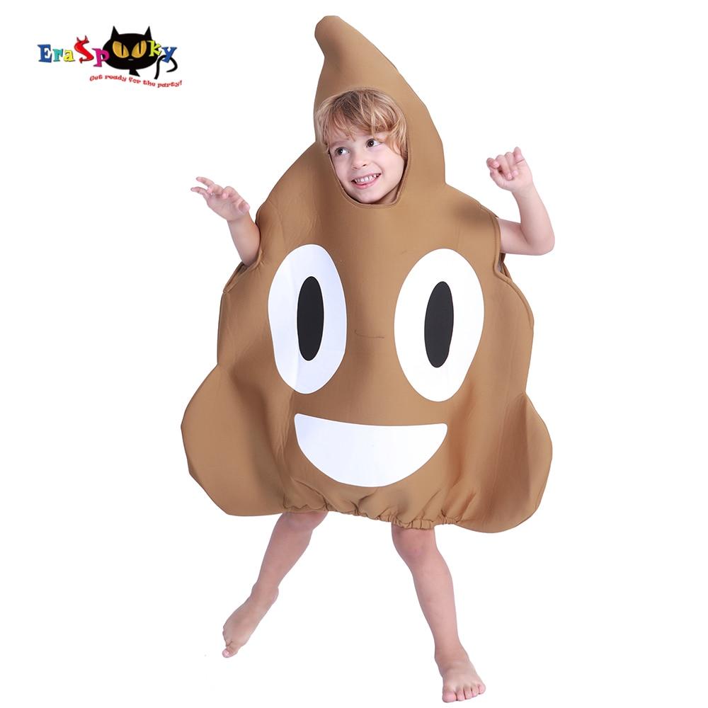 Unisex Poop Biểu tượng cảm xúc Trang phục trẻ em Halloween Biểu tượng cảm xúc Một kích thước