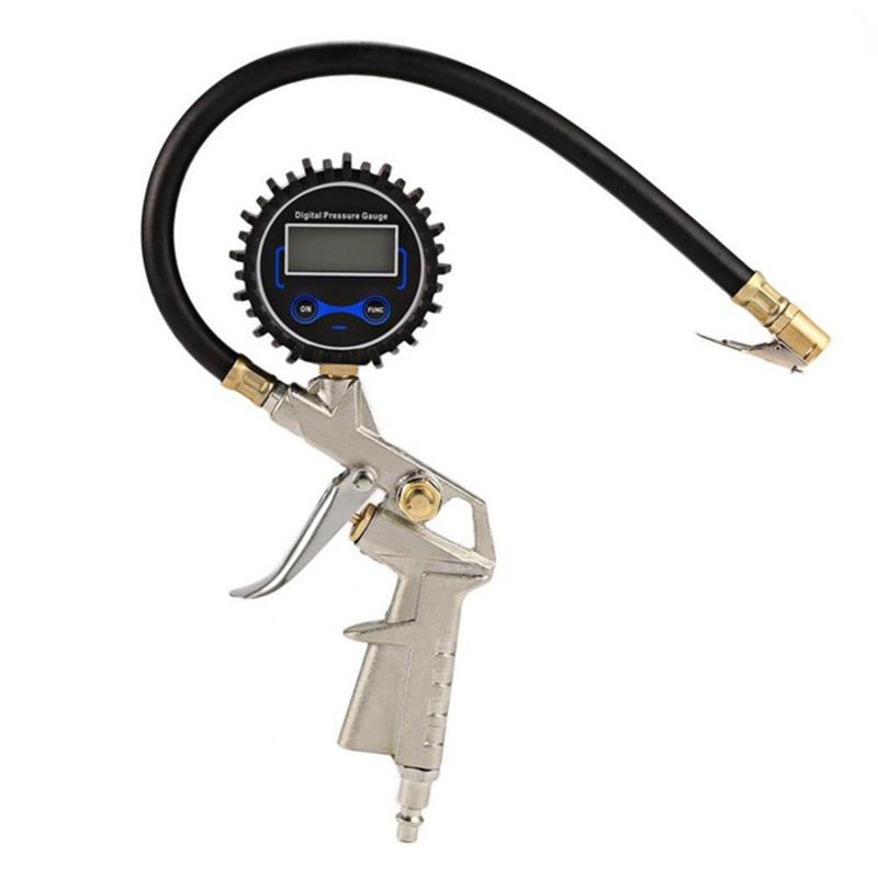 Air Tire Inflator With High Accurate Digital Pressure Gauge For Car Truck Motorcycle Bike