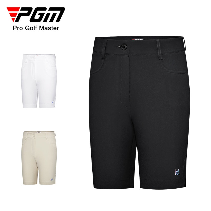 PGM Golf Women's Shorts High Waist Straight Tube Summer Sports Shorts Split Hem Golf Wear for Women KUZ148