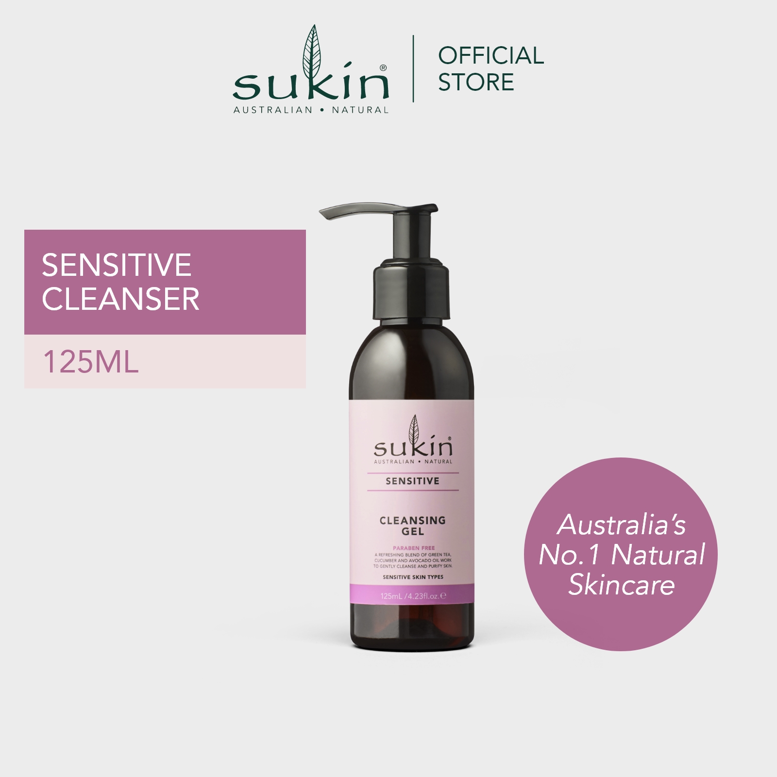 Gambar SUKIN GEL CLEANSER l SENSITIVE (125ML)